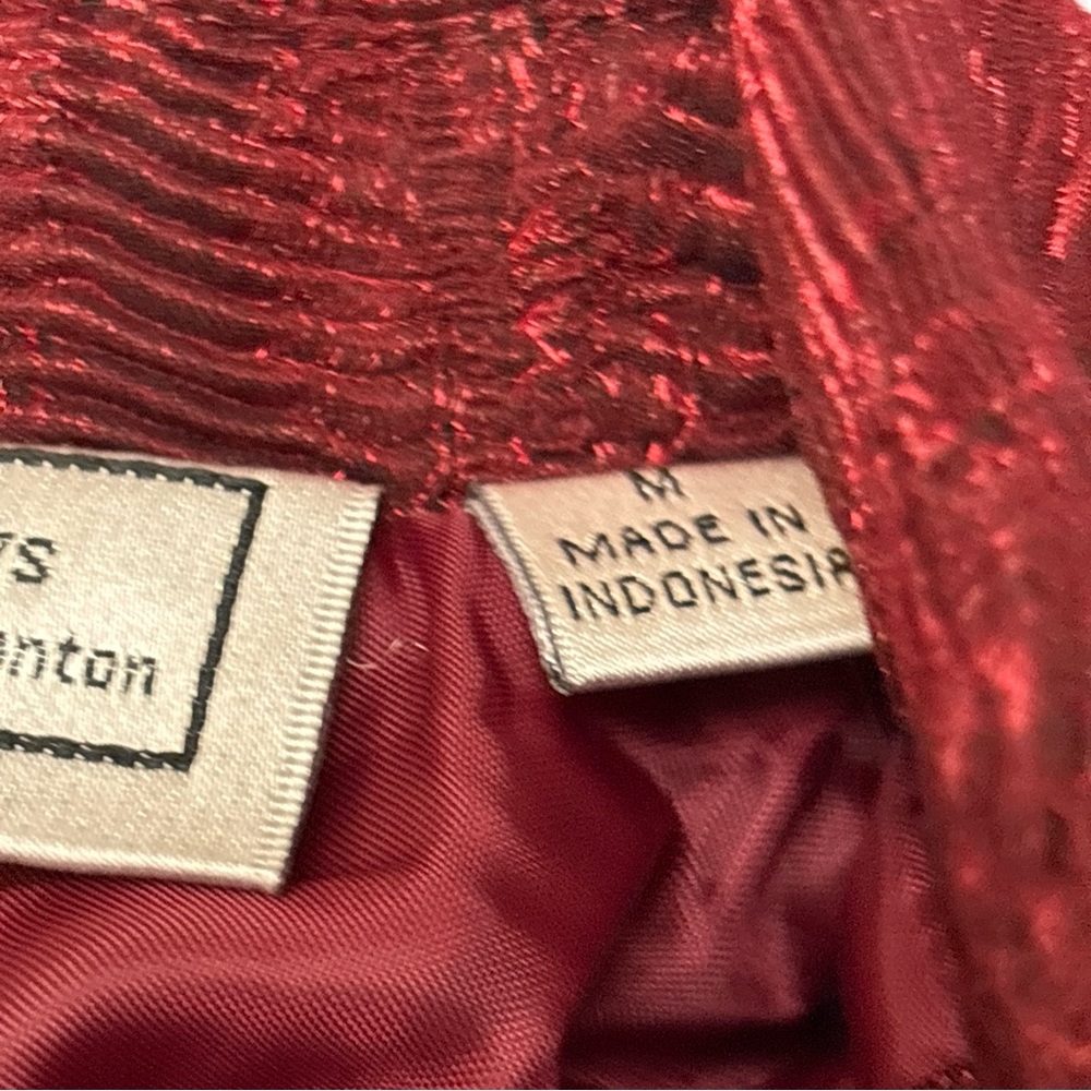 Simonton Says Ruby Red Jacket Button M Rayon Poly… - image 5